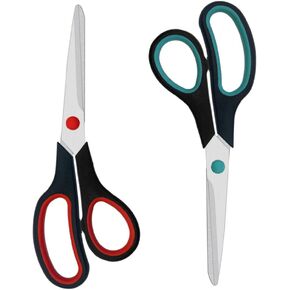 Scissors, 2 Pack 7.5 inch Scissors for Office and Home, Scissors All Purpose for School Fabric Craft Supplies Use