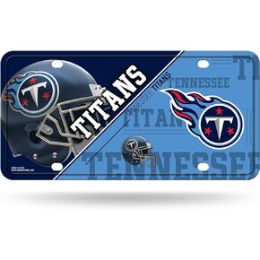 RICO INDUSTRIES NFL Tennessee Titans Unisex Tennessee Titans License Plate Metaltennessee Titans License Plate Metal, Team Color, One Size