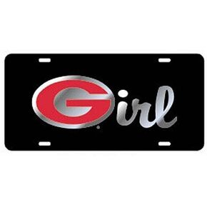 Craftique Georgia Bulldogs Black Arcrylic Georgia Girl Car Tag