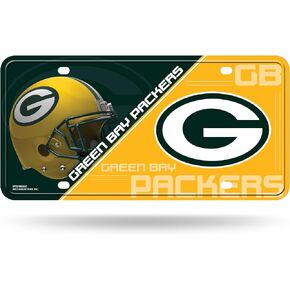 RICO INDUSTRIES NFL Green Bay Packers Unisex Green Bay Packers License Plate Metalgreen Bay Packers License Plate Metal, Team Color, One Size