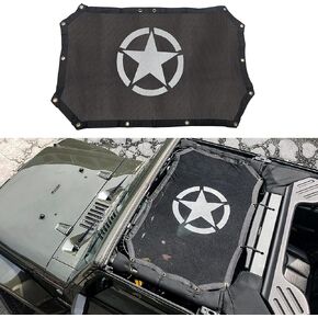 غطاء علوي شبكي كامل لمظلة الشمس من Bestaoo، يوفر حماية من أشعة الشمس فوق البنفسجية لسيارة Jeep Wrangler JK & JKU 2007-2017 2 باب - ستار in Kuwait