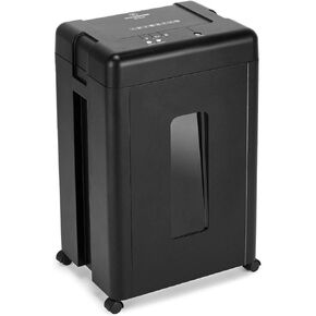 WOLVERINE 15-Sheet Super Micro Cut High Security Level P-5 Heavy Duty Paper/CD/Card Shredder for Home Office, Ultra Quiet by Manganese-Steel Cutter and 8 Gallons Pullout Waste Bin SD9520 (Black ETL)