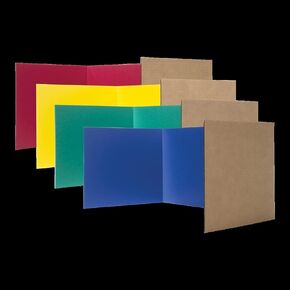 Flipside Products 12"x 48" Black Study Carrel, Privacy Boards, Student Privacy and Focus Booth for The Classroom, Desk Divider Cubby for Tests, Made in USA - 24 Pack
