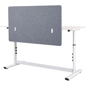 Clamp-On Desk Divider - Soundproof Office Privacy Panel (48" × 24", Beige)