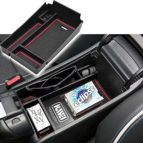صينية تنظيم وحدة التحكم المركزية متوافقة مع ملحقات Honda HRV 2023 2024، صندوق تخزين مسند الذراع لـ HRV EX/EX-L/LX/SE/Sport/Touring، زخرفة سوداء
