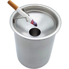 Car Ash Tray, Smokeless Ashtray for Car, Car Ashtray with Lid Smell Proof, Stainless Steel Ashtrays (A)