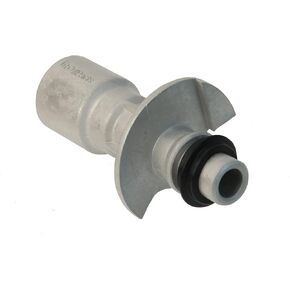 URO Parts LR028136PRM Engine Oil Cooler Pipe w/O-Ring, Aluminum vs OEM Plastic; From Water Pump to Oil Cooler