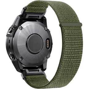 Nylon Velcro Bands Compatible Fenix 5 Watch Band Fenix 6 22mm Quick Easy Fit Wristband for Garmin Fenix 7/Fenix 6 Pro/Forerunner 945/935/Fenix 5 Plus/Instinct