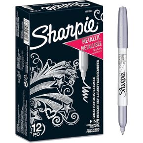 Sharpie Permanent Markers Fine Point For Bold Details Assorted Metallic Colours 3 Marker Pens