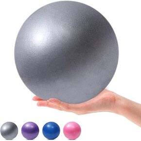 MOMPLUS 9 Inch Exercise Pilates Mini Yoga Balls Barre Small Bender for Home Stability Squishy Training Physical Therapy Improves Balance with Inflatable Straw