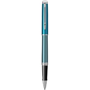 Waterman Hémisphère Rollerball Pen, Stainless Steel with Chrome Trim, Fine Point with Black Ink cartridge, Gift Box