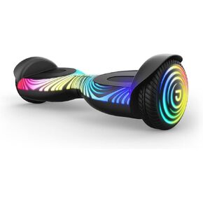 Jetson J Beat All-Terrain Hoverboard | All-Terrain Tires | Light-Up Pattern on Deck | Top Speed of 10 mph | Range of Up to 7 Miles| Light-Up Wheels | Active Balance Technology, Black, JJBEAT-BLK