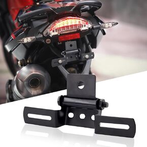 Motorcycle Brake Stop Light Bracket, Modified Rear Tail Light Holder License Plate Taillight Mounting Bracket Black for Motorbike Dirt Bike Street Bike ATV