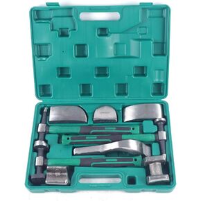 9 Pcs Auto Body Panel Fender Hammer Dolly Set Sheet Metal Repair Tool Kit Dent Repair Tools Car Sheet Metal Shaping Movable Car Body Corrector Kit