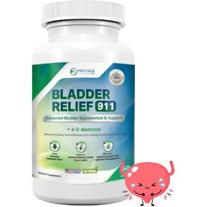 Bladder Relief 911 Detoxifying Strength - for Men and Women Provides Bladder Support, 60 Veggie Capsules