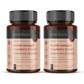 pureclinica Ultra Concentrated Cranberry Extract 1000mg x 380 Tablets (2 Bottles of 180 Tablets – 1 Year Supply!) in Kuwait