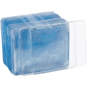 Amazon Basics Clear Name ID Badge Holder - Vertical (Pack of 50)