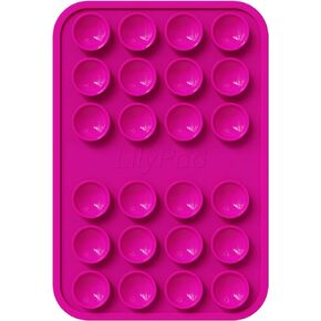 Lilypad || Suction Cup Phone Case Mount | Silicone Adhesive Phone Accessory | iPhone and Android | Hands-Free Fidget Items, Mirror Shower Phone Holder | Tiktok Items for Video and Selfie (Black)