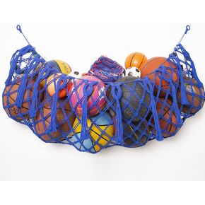 Sports Ball Storage Net Hammock for Garage Hanging Basket Organizer Net for Basketballs, Volleyballs Soccer Storage Rack Sport Equipment Organizer Storage Mesh