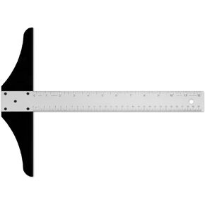 Alumicolor 12-inch Non Slip Standard Aluminum T-Square for Art Framing & Drafting, Silver