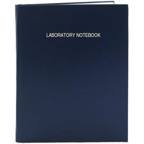 BookFactory Black A4 Lab Notebook - 96 Pages (5mm Grid Format) A4-8.27 x 11.69 (21 cm x 29.7cm) Black Cover Section Sewn Hardbound Laboratory Notebook (LIRPE-096-4GR-A-LKT1)