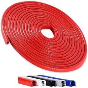Winfort 16.5FT(5M) Universal Car Door Edge Protector Guards, No-Glue Required Rubber Seal U Shape Automotive Door Entry Guard, Suitable for Most Cars, SUVs and Trucks (Orange)