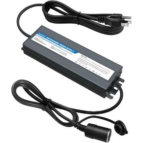 ALITOVE 110V to 12V Converter AC to DC Converter 12 Volt 15A 180W Power Supply Adapter with Car Cigarette Lighter Socket 100V-240V AC in for Car Refrigerator Tire Inflator Cleaner Pressure Washer