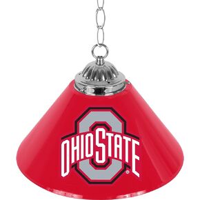 Trademark Gameroom Pendant Light - Ohio State University Logo 14-Inch Single Hanging Lamp with Pull Chain for Bar, Garage, or Man Cave Accessories in Saudi Arabia