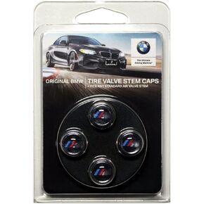 BMW Genuine Factory OEM 36110421543 Valve Stem Caps M Logo (Set of 4)