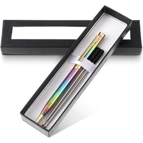 Business Metal Ballpoint Pen, Luxury 0.5mm Ball Point Pens with 2 Pcs Ink Refills Twist Rollerball Pens Handwriting Gel Pens Gift Pen For Colleagues Family(Gray)