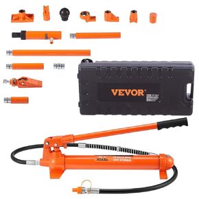 VEVOR 10 Ton Porta Power Kit, Hydraulic Ram with Pump, 4.6 ft/1.4 m Oil Hose Car Jack Ram, Auto Body Frame Repair Tool with Storage Case for Automotive, Garage, Heavy Equipment, Mechanic (22046 LBS) in Kuwait