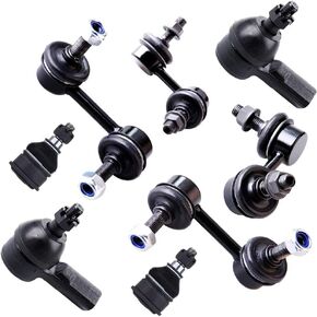 SCITOO 8-PC SET Suspension Sway Bar Link Kit - Fit For Honda Civic Front Sway Bar End Link Rear Sway Bar End Link Outer Tie Rod End Lower Ball Joint