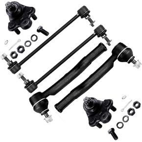 SCITOO 6PCS Set Suspension Kit Ball Joints Tie Rod Ends Sway Bar End Links For Nissan Versa K500051 ES800248 ES800249 K750098