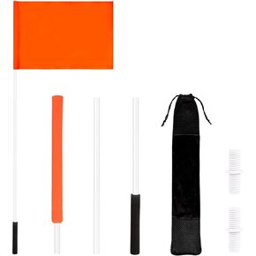 علم Hmeyomy البرتقالي لعلم سلامة القوارب 48 بوصة، 12 × 18 بوصة علم التزلج على الماء مع 3 أقطاب، علم متزلج قابل للطفو للأسفل للقوارب، أعلام القوارب للأنابيب والرياضات المائية in Kuwait