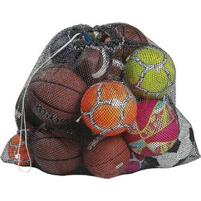 Mesh Equipment Bag - 32" x 36" and 24" x 36" - Adjustable, sliding drawstring cord closure. Perfect mesh bag for parent or coach, making it easy to transport and keeping your sporting gear organized.