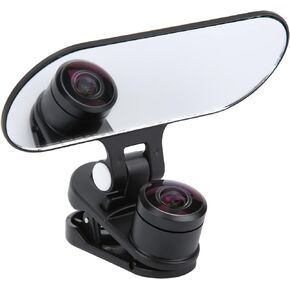 Online Class Lens Clip on Fisheye Lens Piano Teaching Dedicated Wide Angle Overhead Shot Lens with Dual Split Screen Mirror Video Effect