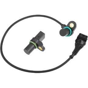Motoforti Engine Camshaft Position Sensor, Cam Position Sensor, for BMW 325CI 2001-2006, ABS Metal, No.12147539165, Black, 1 Set