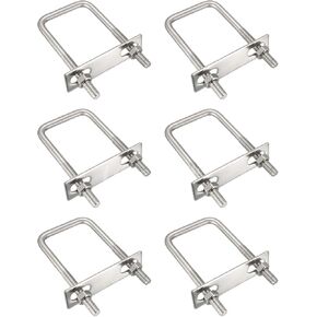 مسمار مربع على شكل حرف U، 8 قطع من مسامير مربعة الشكل من الفولاذ المقاوم للصدأ مع صواميل ولوحة إطار لمقطورة السيارات أو قارب التزلج أو مقطورة المراكب الشراعية، مقاس 2 بوصة عرض × 4.3 طول، M10x50x120 in Kuwait