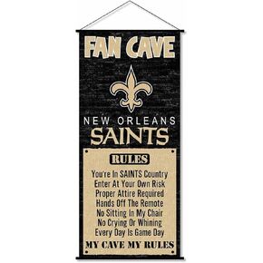 New Orleans Saints Man Cave Fan Banner Wall Door Scroll