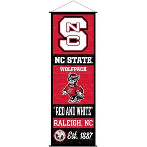 North Carolina State Wolfpack Banner and Scroll Sign