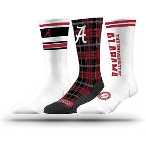 Strideline NCAA Mens Socks- Weekender 3 Pack-One Size Fits Most