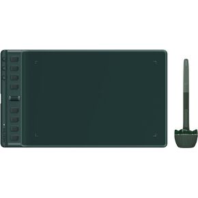 2023 HUION Inspiroy 2 Large Drawing Tablet, 10x6inch Art Tablet with Scroll Wheel 3-Set 8 Customized Keys Battery-Free Stylus, Graphics Tablet for Drawing, Design, Work with Mac, PC & Mobile, Black