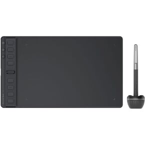 2023 HUION Graphics Tablet Tablet Inspiroy 2 Small with Scroll Wheel 6 مفاتيح مخصصة قلم خالي من البطارية للرسم الرقمي والتصميم والرسوم المتحركة، تابلت فني مقاس 6x4 بوصة لأجهزة الكمبيوتر الشخصية وأجهزة Mac وAndroid، أسود in Kuwait