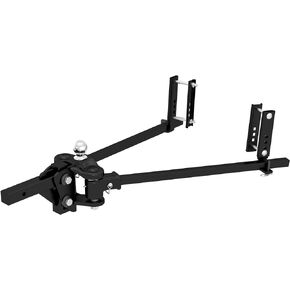 CURT 17501 TruTrack 4P Weight Distribution Hitch with 4X Sway Control, Up to 15K, 2-in Shank, 2-5/16-Inch Ball , Black
