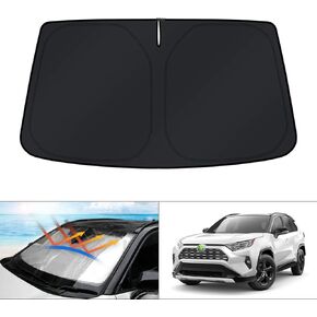 KUST Windshield Sun Shade for Toyota RAV4 2019-2023 2024 Window Shade Sun Visor Cover Foldable Blocks UV Rays Keep Your Car Cooler