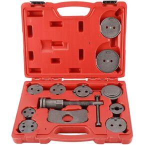 8MILELAKE 12pcs Disc Brake Caliper Compression Wind Back Tool Kit, Heavy Duty Brake Piston Caliper Compression Tool Set for Brake Pad Replacement