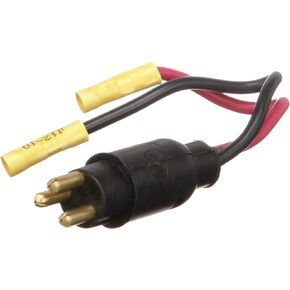 Attwood 14352-3 Medium-Duty Trolling Motor Connector, Male Plug, Motor Side, 5-Inch Harness with Butt Connectors, 10-Gauge Wire