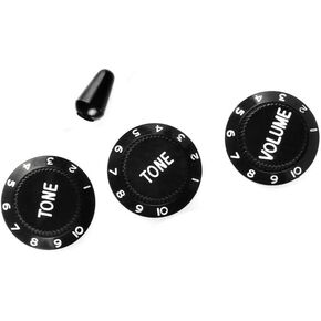 FLEOR Strat Knobs Guitar Volume Tone Control Knobs 2T1V with 5 Way Switch Tip, Yellow