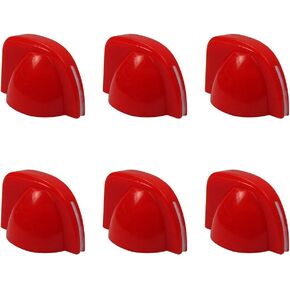 FLEOR 6pcs Black Plastic Guitar Amp Knobs Big Size Chicken Head Guitar Effect Pedal Knobs