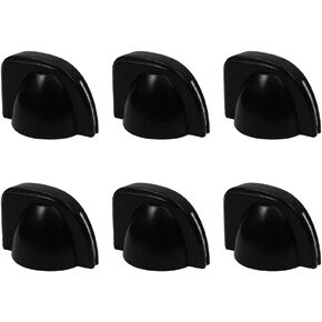 FLEOR 6pcs Black Plastic Guitar Amp Knobs Big Size Chicken Head Guitar Effect Pedal Knobs